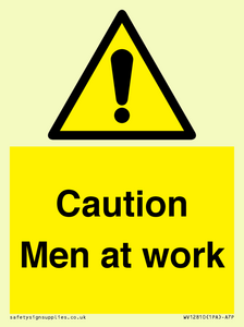 Caution Men at work